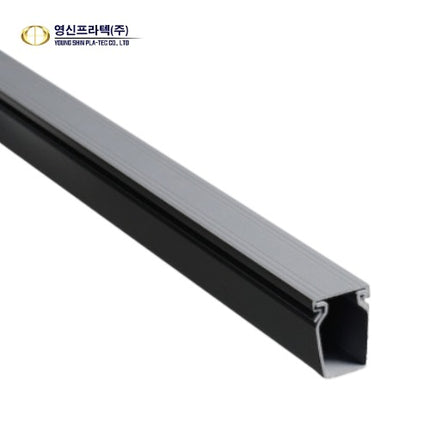 YOUNSHIN PLATEC Wiring Duct, Closed Type, 80x60, Gray (Pack of 2) DS-86
