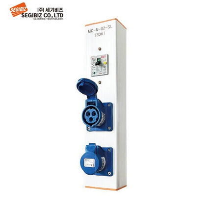 SEGIBIZ Profile Power Socket Box, Aluminum, Circuit Breaker Type, 30A SG-MC-N-02-SL