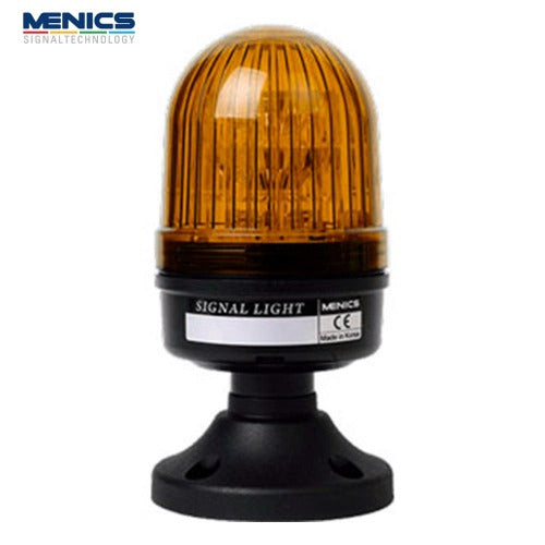 MENICS Warning Light, LED, Ø66, Economy Type, Yellow MS66LTG-B02-Y