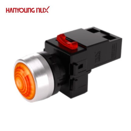 HANYOUNG Pilot Lamp, Ø22, Yellow, 12V/24V AC/DC MRP-RD0Y