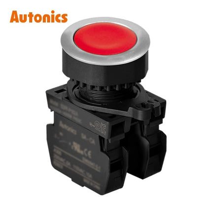 AUTONICS Push Button Switch, Non-Illuminated, Ø30mm, Red, 2a S3PF-P1R2A