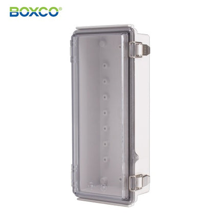 BOXCO Terminal Box, Plastic Enclosure, Hinge Type, ABS, Transparent Cover BC-ATP-112610