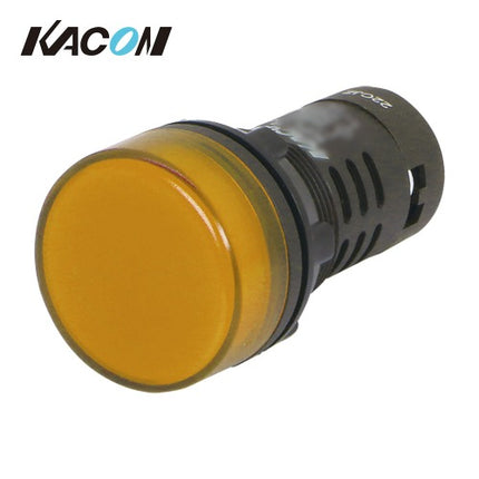 KACON Pilot Lamp, General Purpose, Yellow KPL-Y 12VAC/DC
