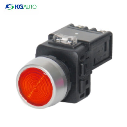 KG AUTO Pilot Lamp, Ø22, Aluminum, Projecting, Red, 12V/24V DC KGP-HD2R
