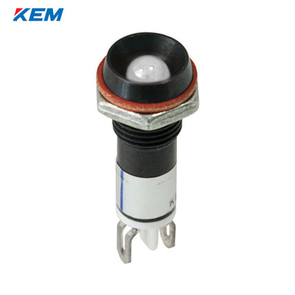 KEM KEM LED Indicator Light, Ø8, Standard-Brightness, DC12V, White Housing, Red Illumination KLJS-08D12W