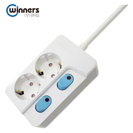 WINNERS Power Strip (Multi-Tap Cord), 2-Outlet, No. 5, 5 m (Pack of 25) WMI1-B10288V