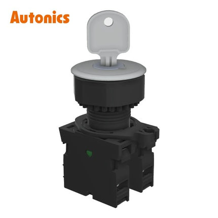 AUTONICS Key Selector Switch, Ø30, 3-Position, Non-Return A2 S3KF-4CS2AM