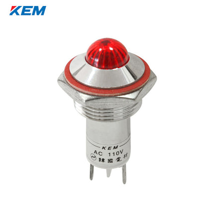 KEM KEM LED Indicator Light, Ø16mm, High-Brightness, AC110V, Red KLHRAU-16A110R