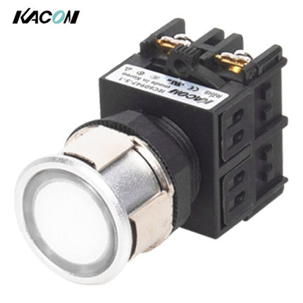 KACON Indicator Light, Flush Mount, Ø25, White, AC220V K25F-17W