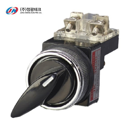 JUNGKWANGTECH Selector Switch, 3-Position, Maintained, Ø30, 1a1b JK-30-30-3-1