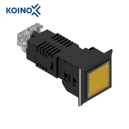 KOINO LED Cluster Indicator Light, Square, Yellow, 1x1, 1 Cell KH-5030L-DC110PCK