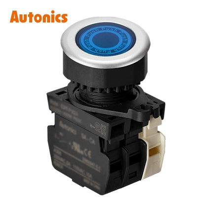 AUTONICS Push Button Switch, LED Illuminated, Ø30, Blue, A1 B1 LED DC S3PF-P3BABDM