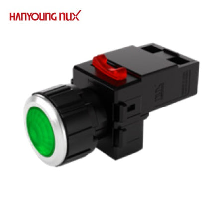 HANYOUNG Pilot Lamp, Ø25, Green, 100-240V AC MRP-NA0G