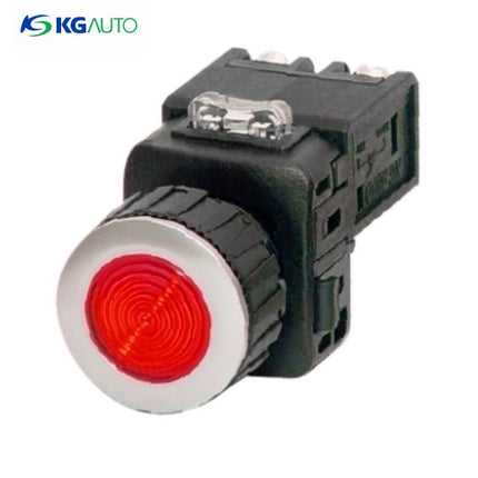 KG AUTO Pilot Lamp, Ø25, Aluminum, Flush Mount, Red, D3 KGP-JD3R