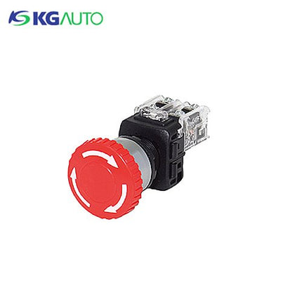 KG AUTO Emergency Stop Switch, Ø25, Non-Illuminated, Red, KGE-C4R2R 2a2b