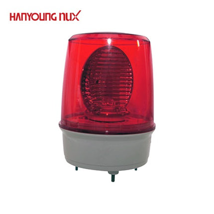 HANYOUNG Rotating Warning Light, LED, Square Cap, Rotating Illumination, Buzzer, Ø60mm, Red, DC24V T060-FFD24R-D