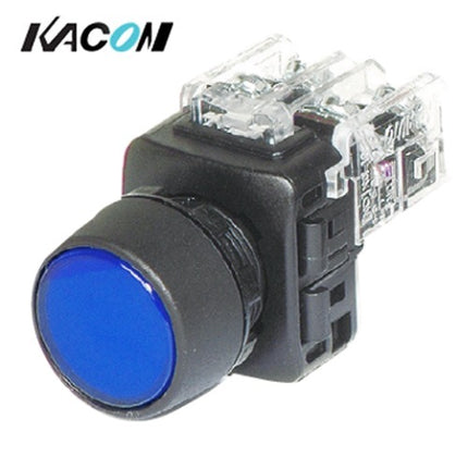 KG AUTO Push Button Switch, Non-Illuminated, Ø22mm, Blue, Momentary, KGF-NM1A 1a1b