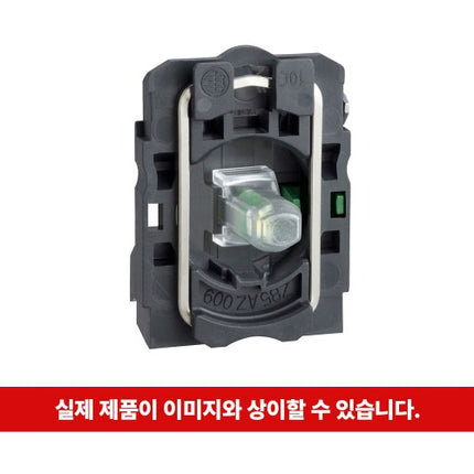 SCHNEIDER Light Block, Full-Body Contact, Plastic, Green LED, 1NO ZB5AW0M31