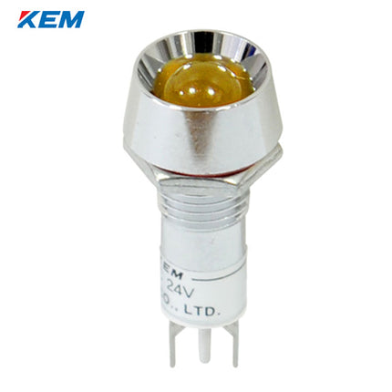 KEM KEM LED Indicator Light, Ø10mm, Standard-Brightness, DC24V, Yellow KLB-10D24Y