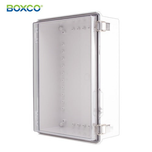 BOXCO Terminal Box, Plastic Enclosure, Hinge Type, ABS, Transparent Cover BC-ATP-283813