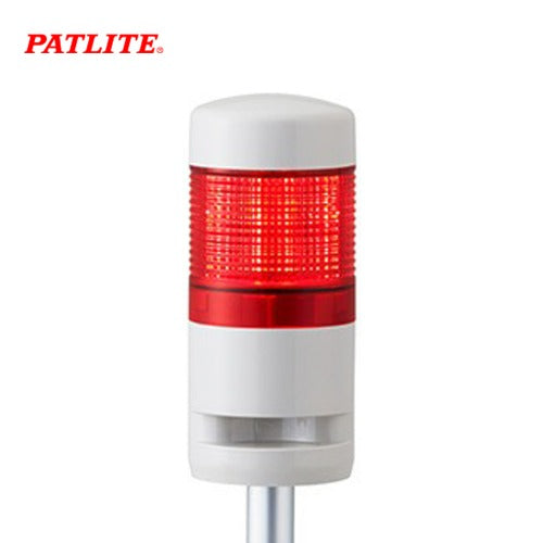 PATLITE Signal Tower Light, 60mm, Buzzer Type, 1-Tier, L-Bracket, Red MR6-102BL-R