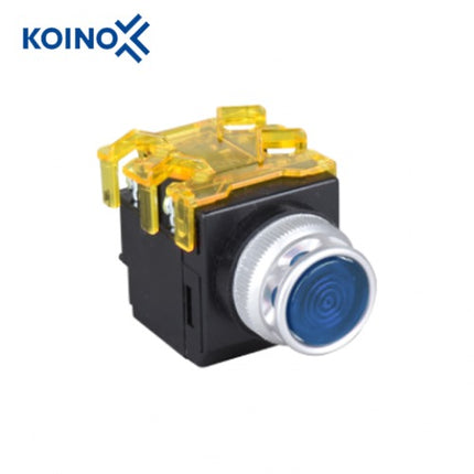 KOINO Push Button Switch, Illuminated, Ø30mm, Blue KH-514LB