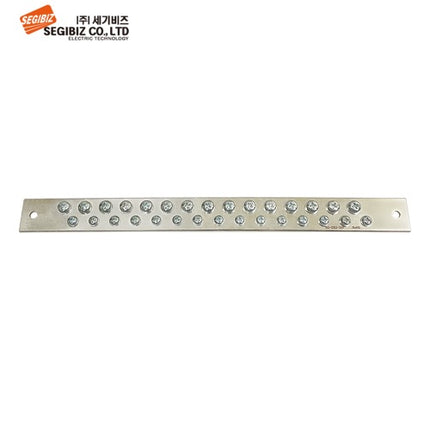 SEGIBIZ Grounding Busbar Terminal Block (Ground Bar), 2-Row, 30P (Pack of 10) SG-EB3-30P