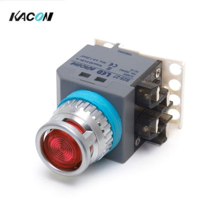 KACON Push Button Switch, Illuminated, Ø25mm, Red, AC220V B25-27R
