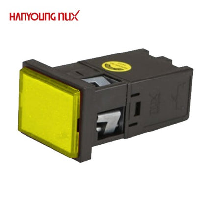 HANYOUNG Pilot Lamp, Rectangular, Yellow, 12-24V AC/DC CR40-D0Y