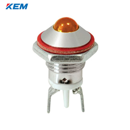 KEM KEM LED Indicator Light, Ø8, Standard-Brightness, DC3V, Yellow (Pack of 100) KLH-08D03Y