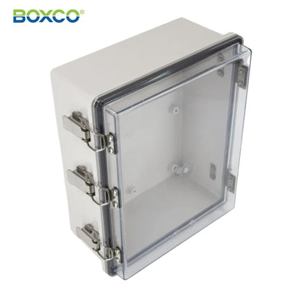 BOXCO Terminal Box, Plastic Enclosure, Hinge Type, ABS, Transparent Cover BC-ATH-406023
