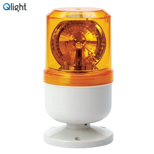 QLIGHT Rotating Warning Light, 80mm, LED, Yellow, DC12V S80LRK-12-A