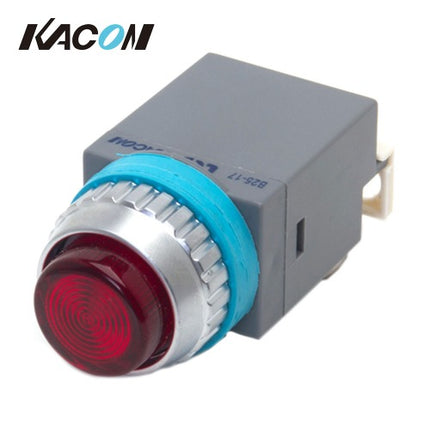 KACON Pilot Lamp, Ø25mm, Red, AC220V B25-17R