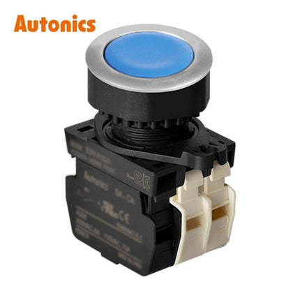 AUTONICS Push Button Switch, Non-Illuminated, Momentary, Ø30mm, Blue, 2a1b S3PF-P1BA2B
