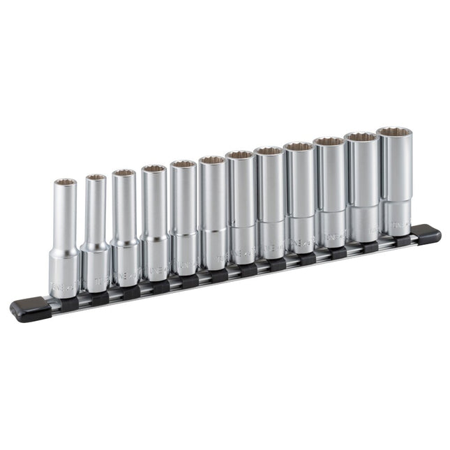TONE 1/2" Drive 12-Point Long Socket Set (HDL412)