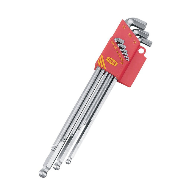 TONE Short-Neck Long Ball Point Hex Key Set (BLB900S)