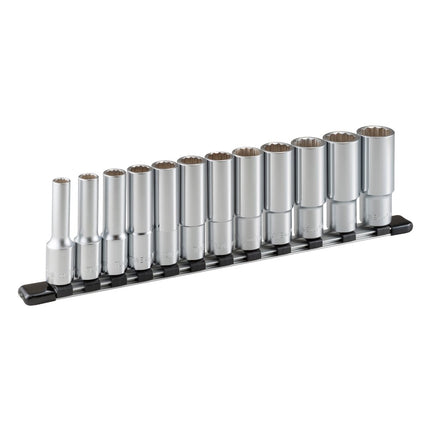 TONE Deep Socket Set (12-Point, with Holder), Inch Sizes HDBL412