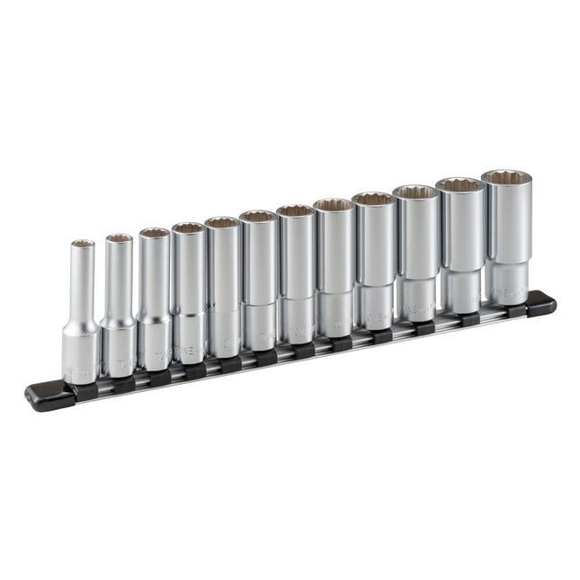 TONE Deep Socket Set (12-Point, with Holder), Inch Sizes HDBL412