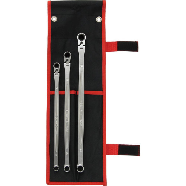 TONE Super Long Neck Ratcheting Box Wrench Set RMA300L