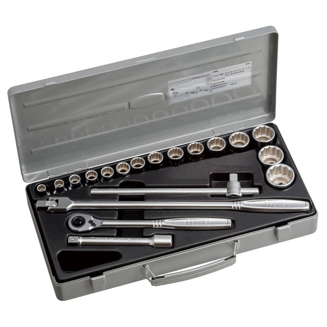 TONE 1/2" Drive 12-Point Socket Wrench Set (260M)