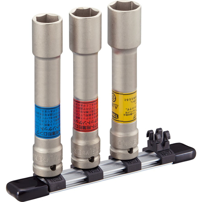 TONE Impact Thin-Wall Long Wheel Nut Socket Set HA403LLN