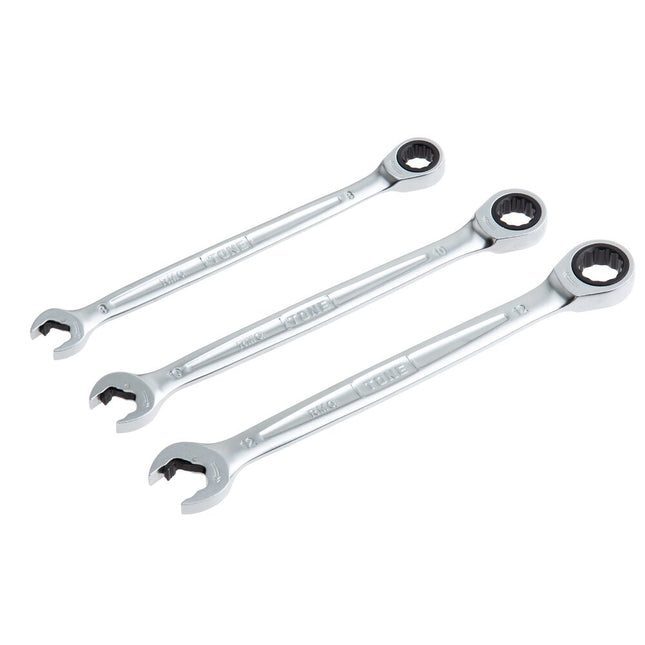 TONE Quick Ratcheting Box Wrench Set RMQ300