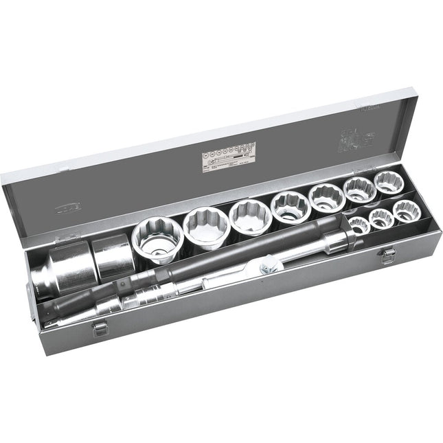 TONE 1" Drive 12-Point Socket Wrench Set (250MISO)