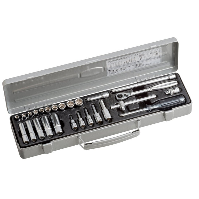 TONE 1/4" Drive 6-Point Socket Wrench Set (MX200)