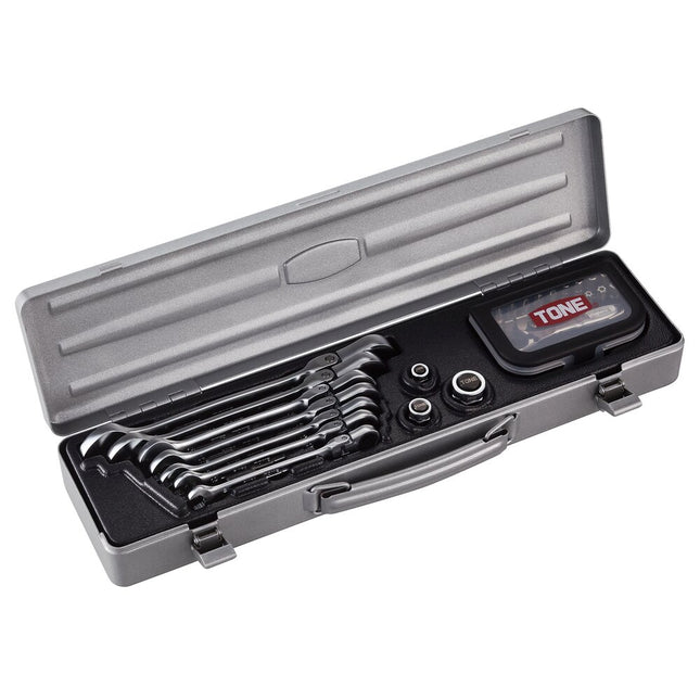 TONE Flex-Head Quick Ratchet Box Wrench & Bit Ratchet Set RMFQ700BR - representative image