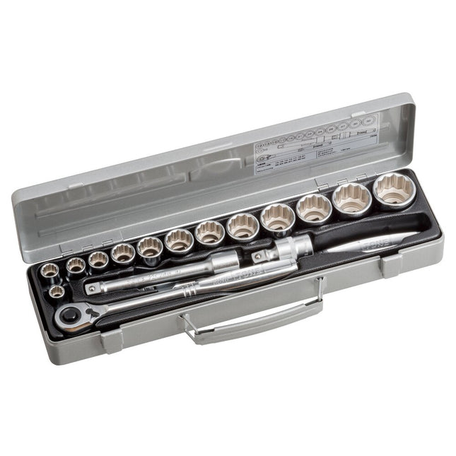 TONE 1/2" Drive 12-Point Socket Wrench Set 760M
