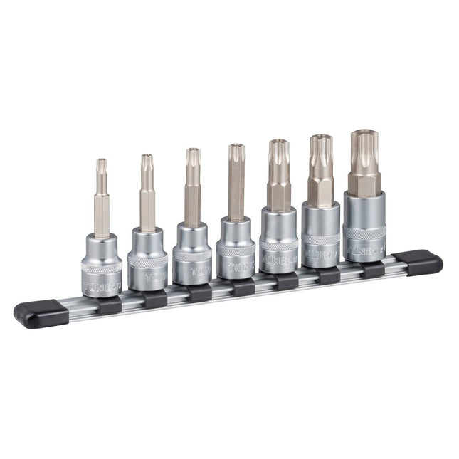 TONE 1/2" Drive Tamper-Resistant Torx Bit Socket Set HTX407H