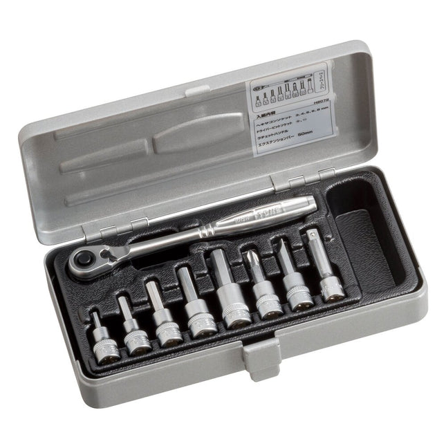 TONE 1/4" Drive Hex Bit Socket Wrench Set H2072