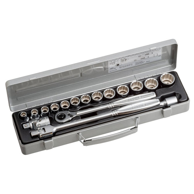 TONE 1/2" Drive 12-Point Socket Wrench Set (750)