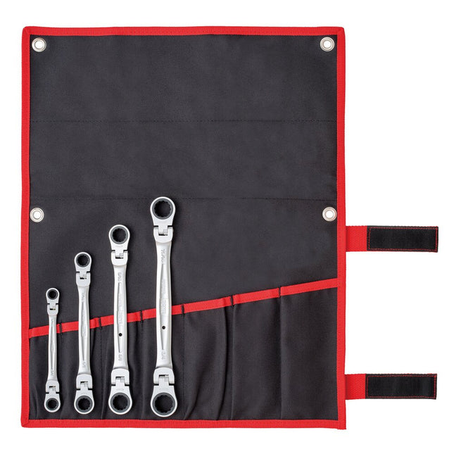 TONE Double Flex-Head Ratcheting Box Wrench Set RMFWB400